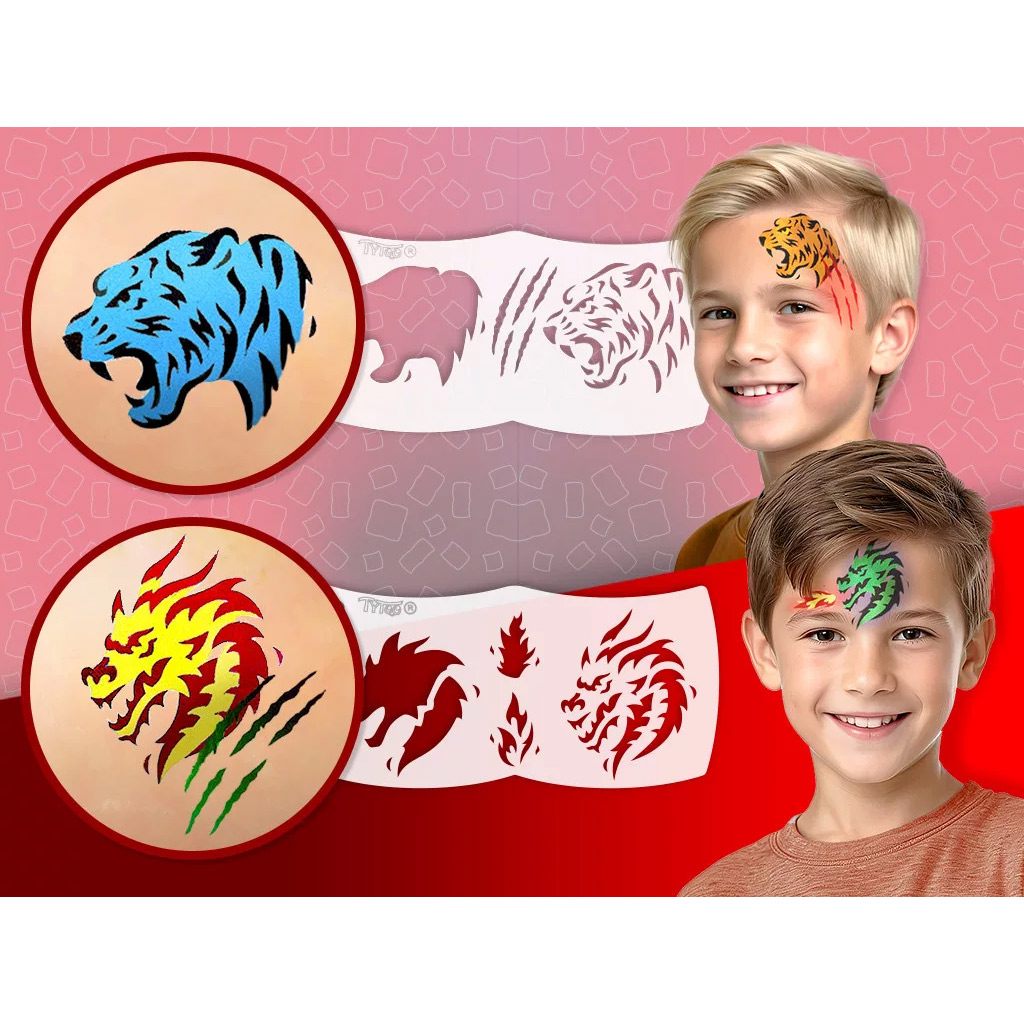TyToo: Moja prvá sada na maľovanie na tvár - Tigre a draci kép 2
