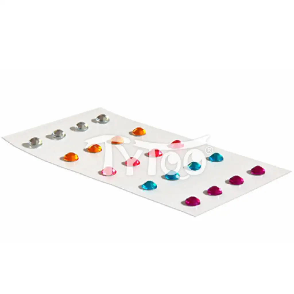 TyToo: Samolepiace ozdobné kamienky v 5 farbách 20ks