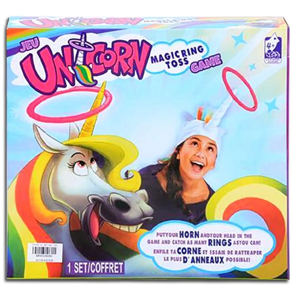 Unicorn hádzanie krúžkov, hračka na rozvoj zručnosti