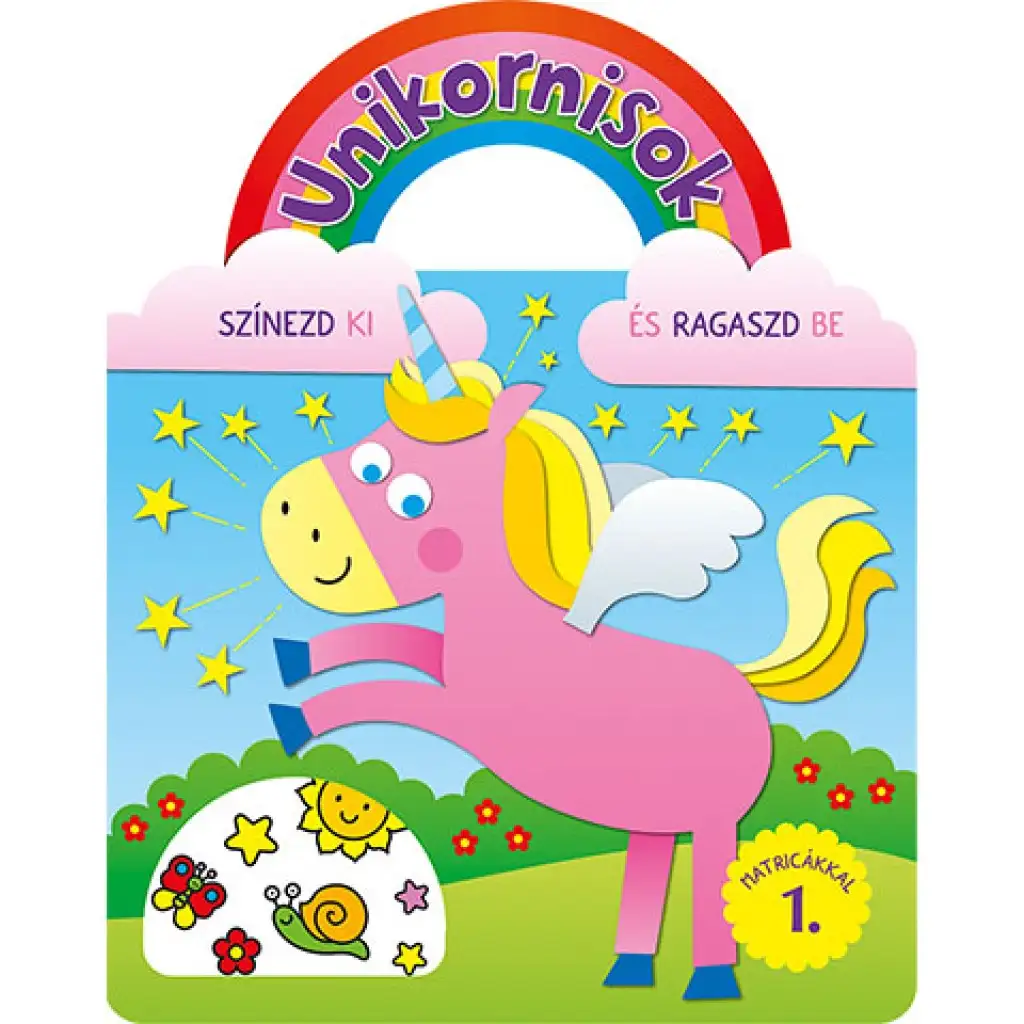 Jednorožce - Vyfarbi a nalep nálepkami 1. pracovný zošit