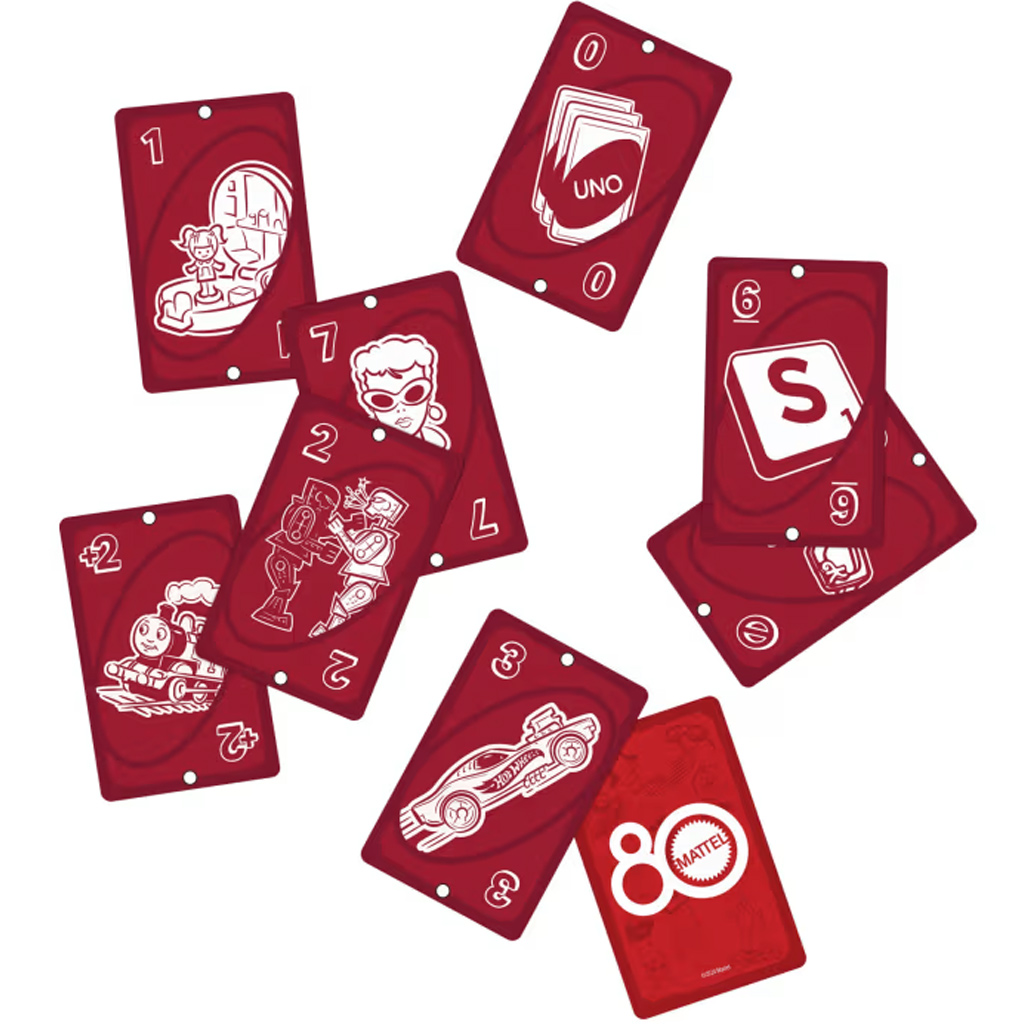 UNO karty 80-ročné rubínovo červené vydanie kép 3
