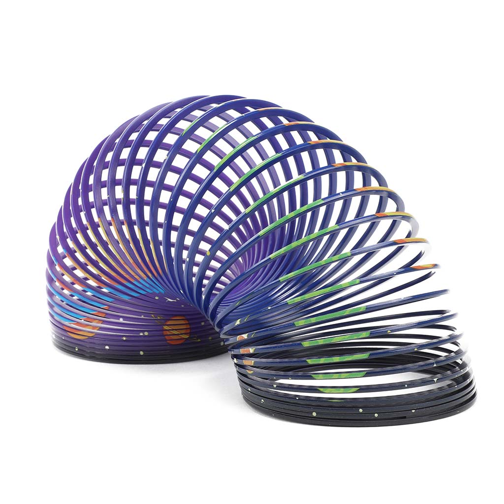 Špirálová hračka na schody s vesmírnym motívom kép 3