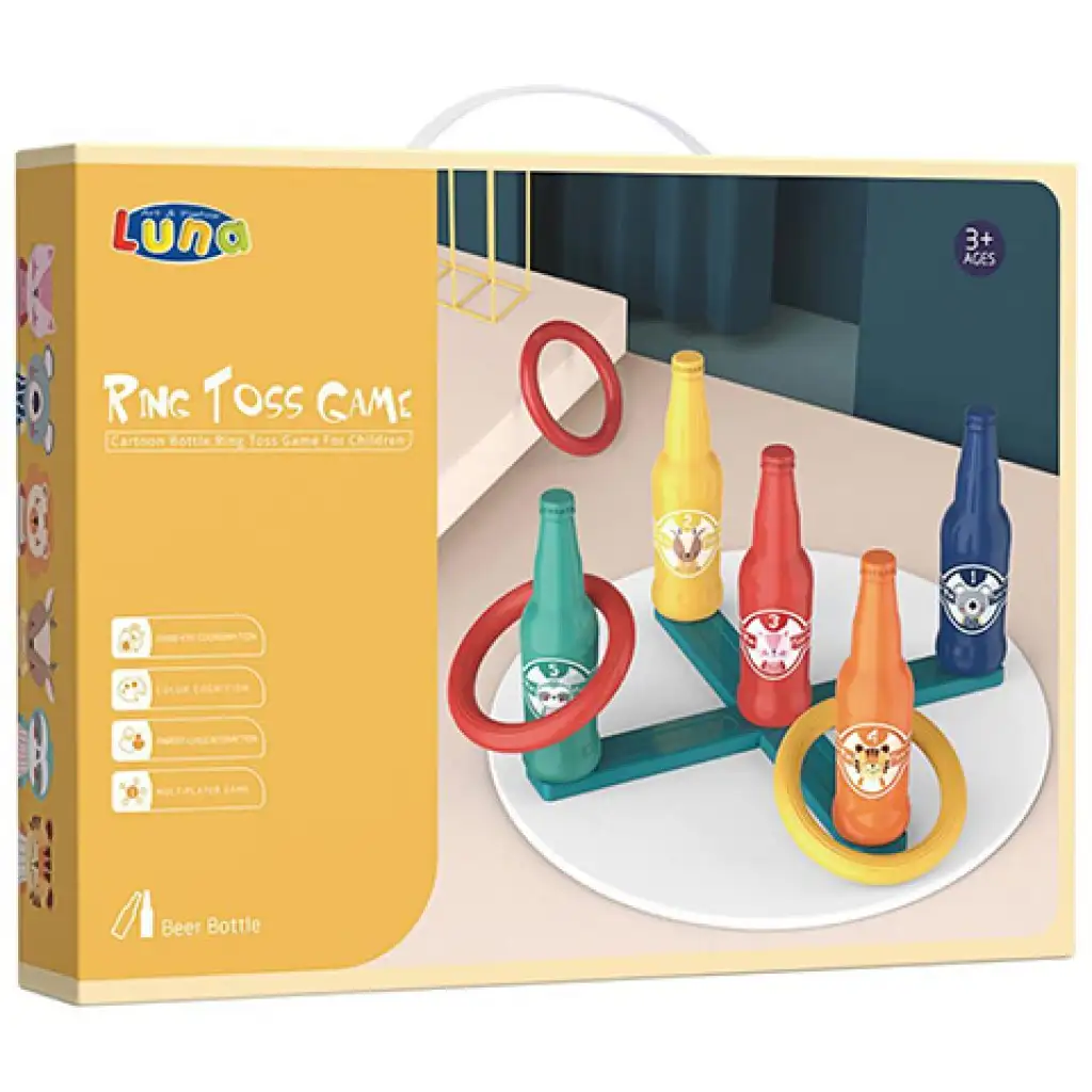 Hrací set s fľašami a obručmi