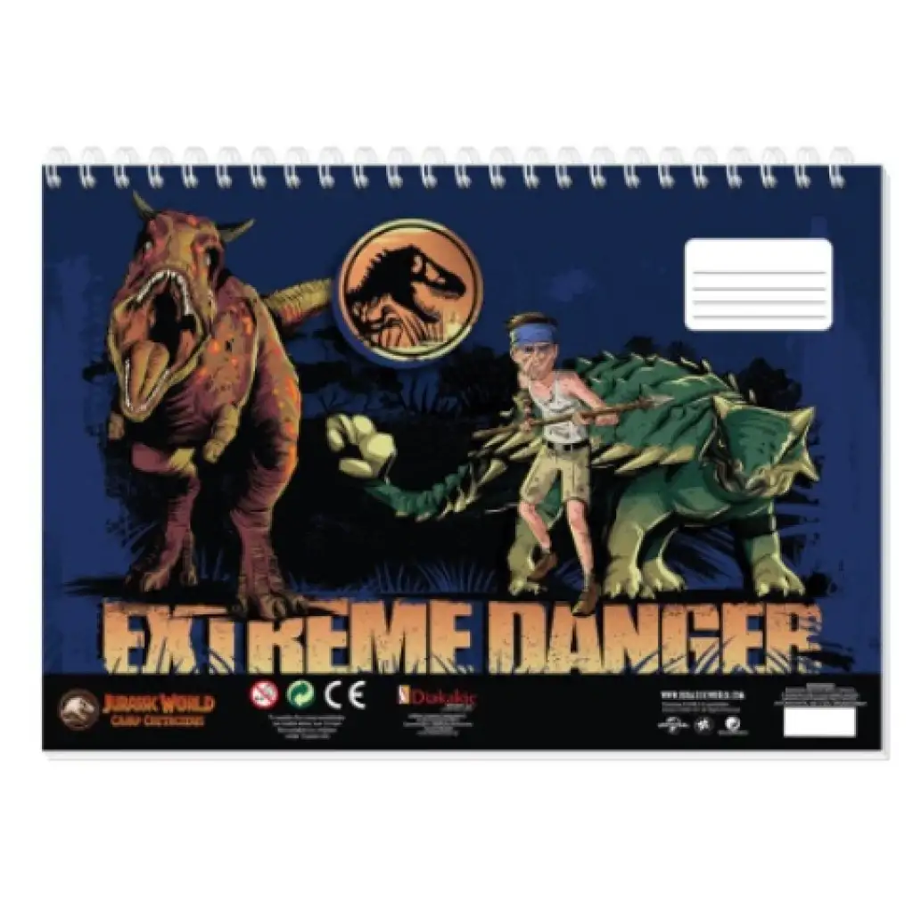 Úžasné dino skicár s nálepkami a šablónou, rôzne varianty