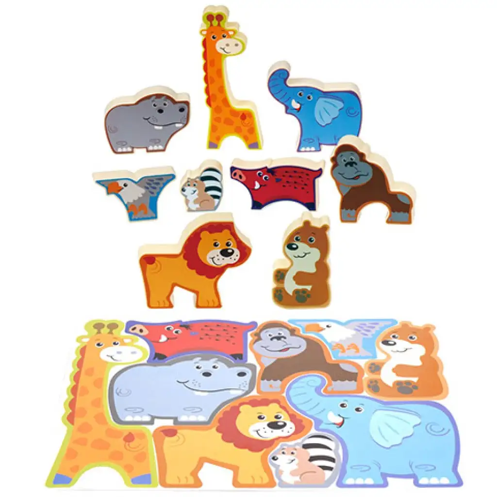 Playgo: Vadállatok formapuzzle kép 2