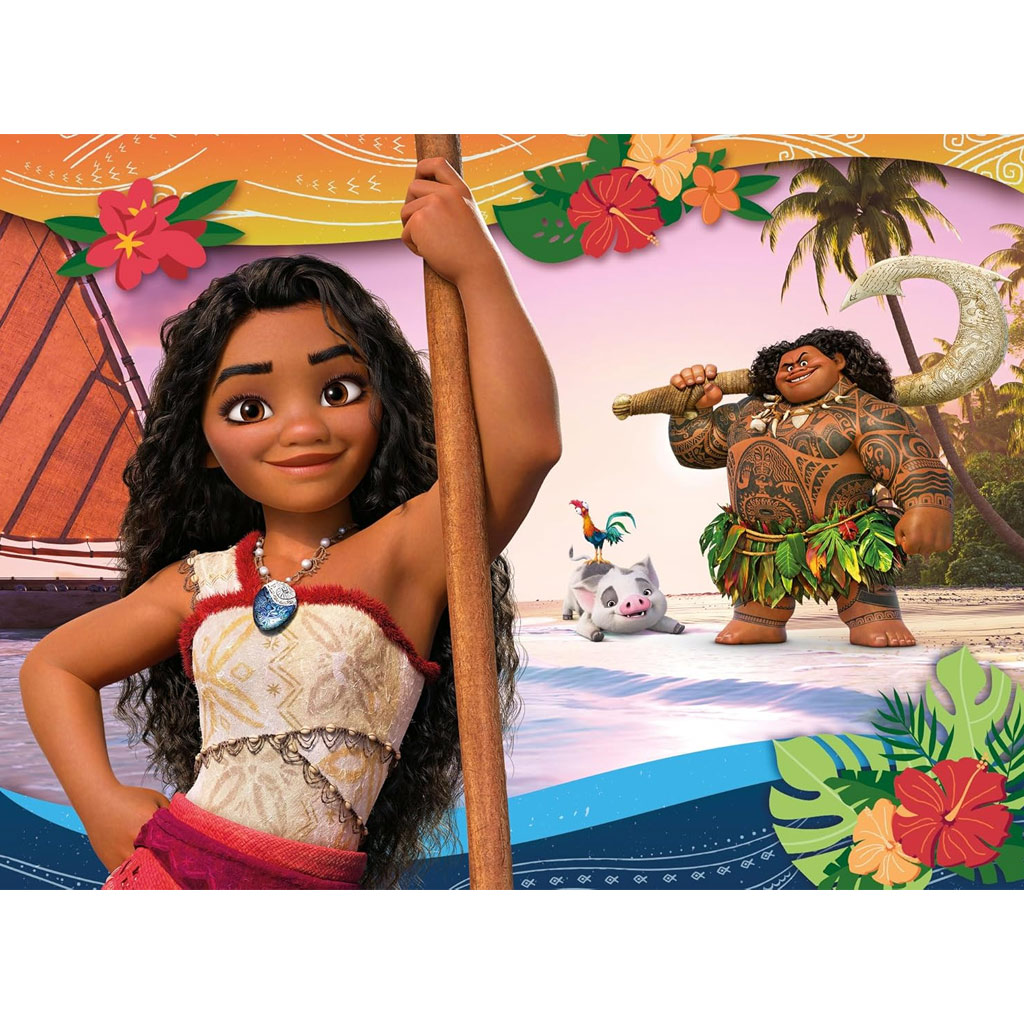 Vaiana 2 dobrodružstvá na mori 2 v 1 48-dielne Eco mini puzzle a omaľovánka 35x25 cm - Lisciani kép 2