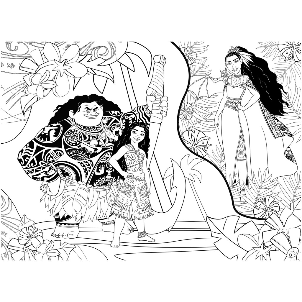 Vaiana 2 v 1 60-dielne Eco puzzle a omaľovánka 70x50 cm - Lisciani kép 3