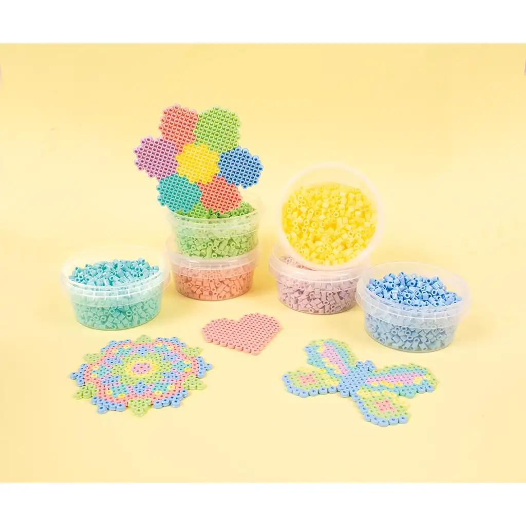 PlayBox: 5mm MIDI zažehlovacie korálky v 6 pastelových farbách, 6000 ks kép 2