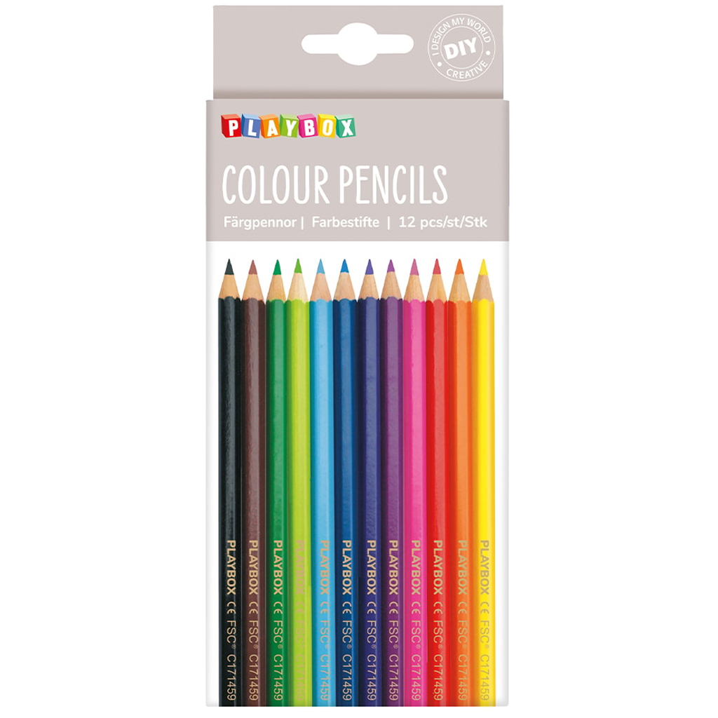 PlayBox: Sada 12 tenkých farebných ceruziek