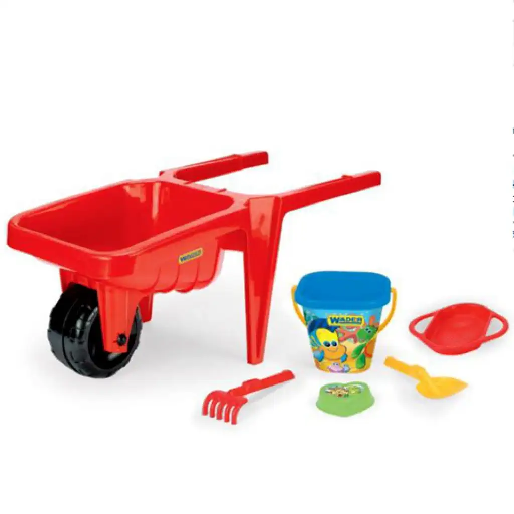 Veľký fúrik s príslušenstvom v červenej farbe 77cm - Wader