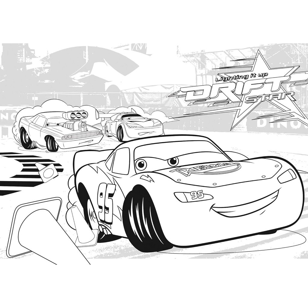 Autá 2 v 1 250-dielne puzzle a maľovanka 50x35 cm - Lisciani kép 3