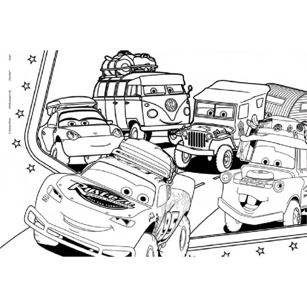 Autá 2 v 1 maxi 24-dielne puzzle a omaľovánka 70x50 cm – Lisciani kép 2