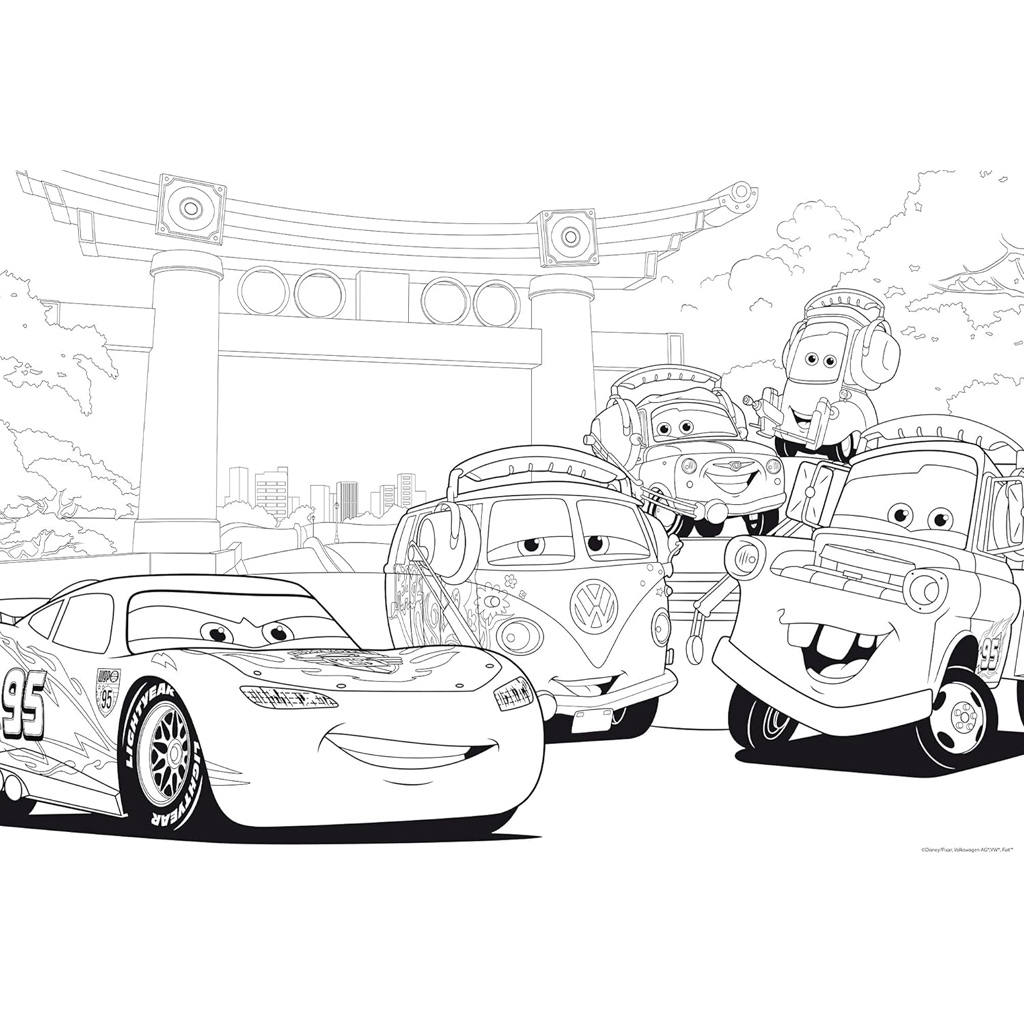 Autá 2 v 1 – 2x12-dielne maxi puzzle a omaľovánka – Lisciani kép 4