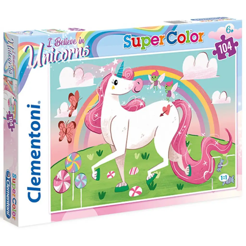 Verím v jednorožce Supercolor puzzle 104 ks - Clementoni