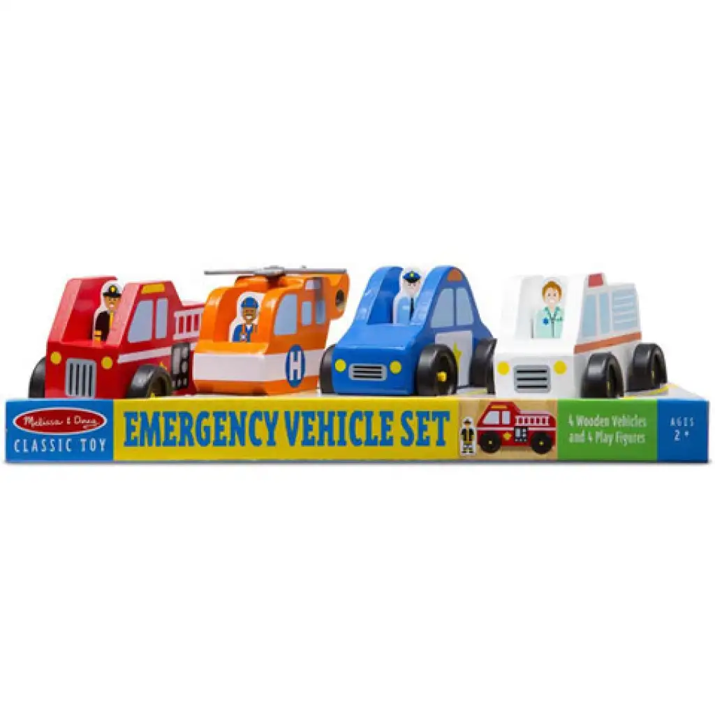 Vészhelyzet fa járművek és figurák - Melissa & Doug kép 1