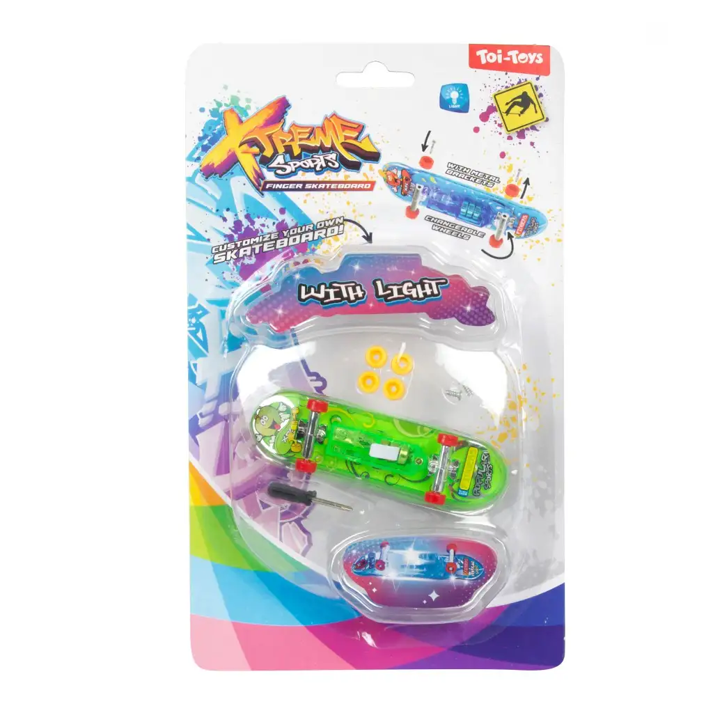 Svietiaci Fingerboard prstový skateboard v rôznych variantoch 1ks