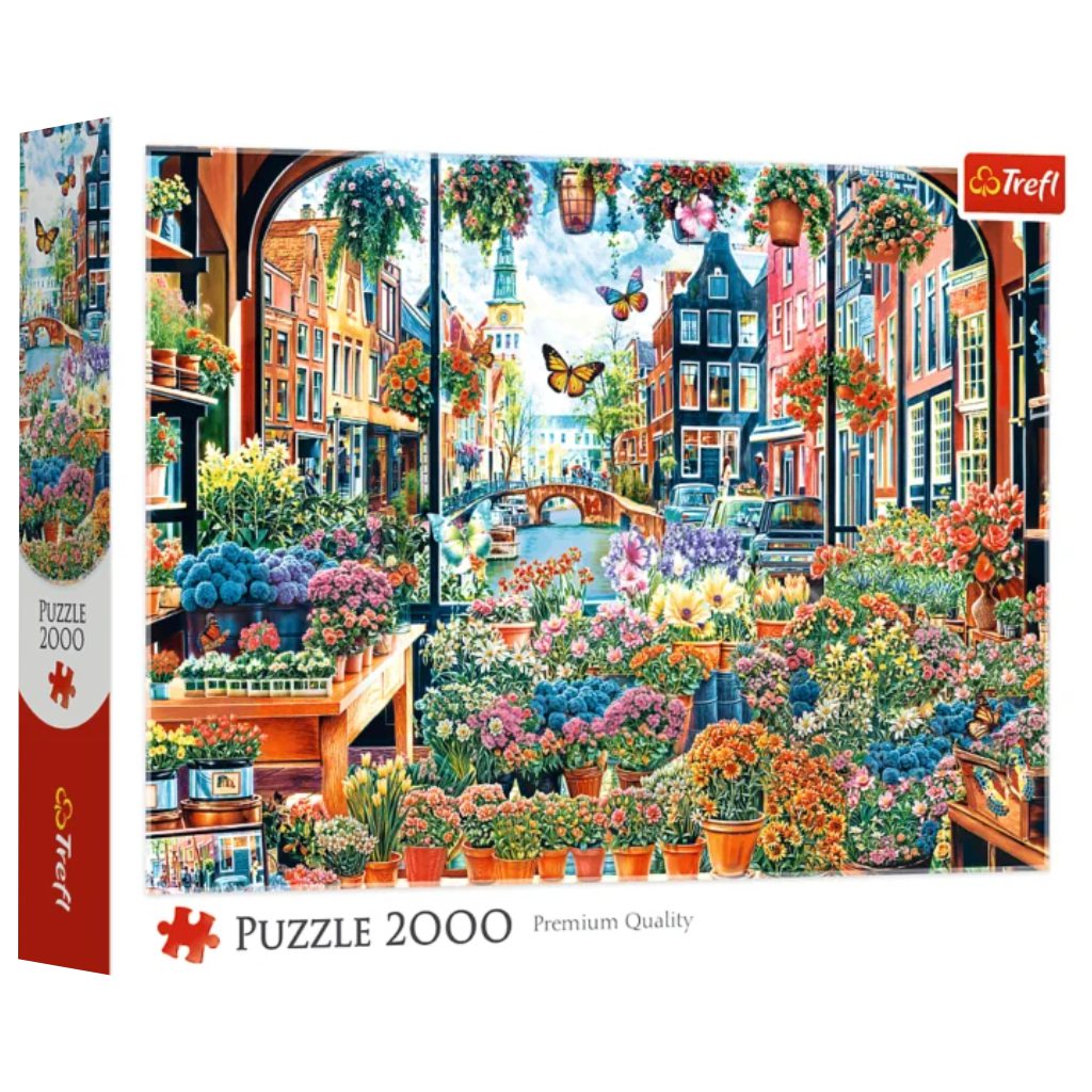 Kvetinárstvo v Amsterdame Prémiová kvalita 2000-dielne puzzle – Trefl