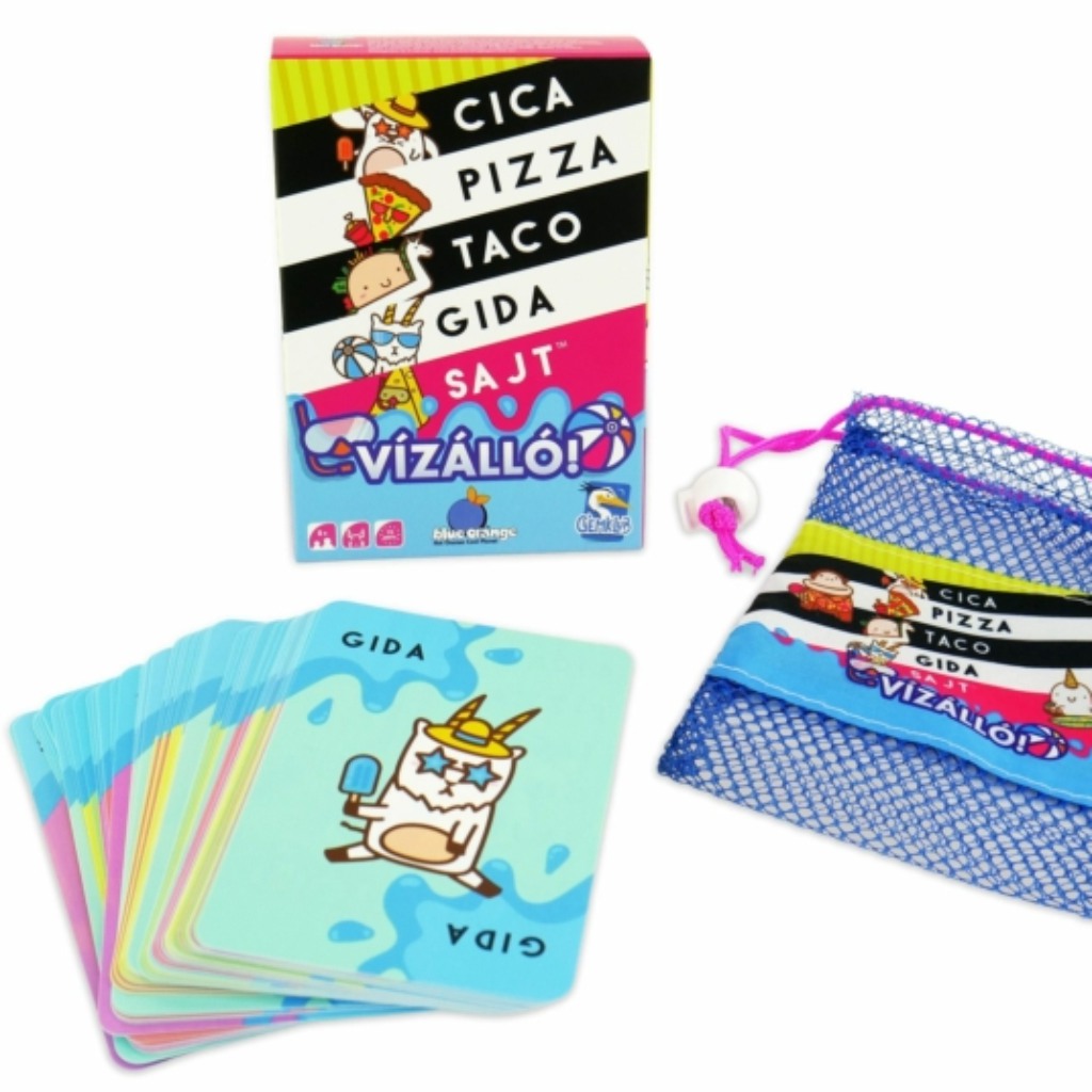 Vodotesná mačička, pizza, taco, kozľa, syr spoločenská hra kép 2