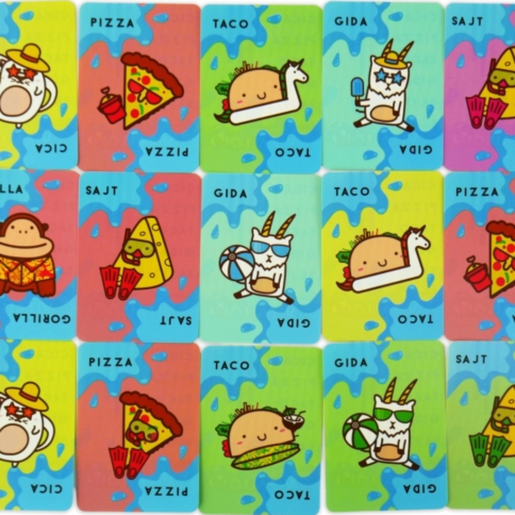 Vodotesná mačička, pizza, taco, kozľa, syr spoločenská hra kép 3