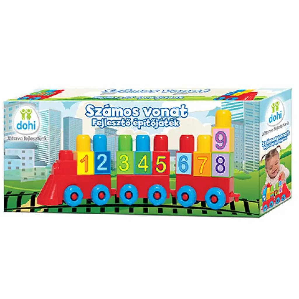 Vláčik s číslami, stavebnica na rozvoj zručností
