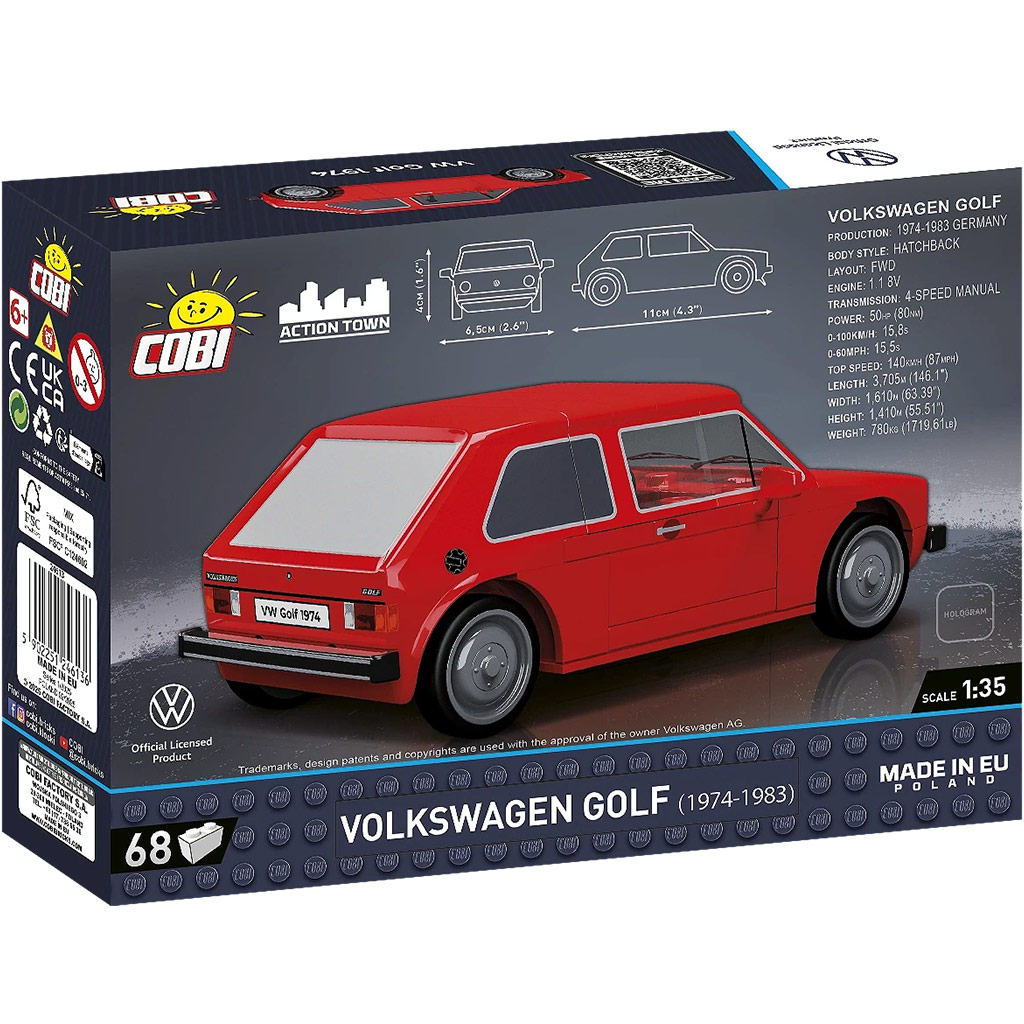 COBI: Stavebnica Volkswagen Golf Mk1 (24613) kép 3