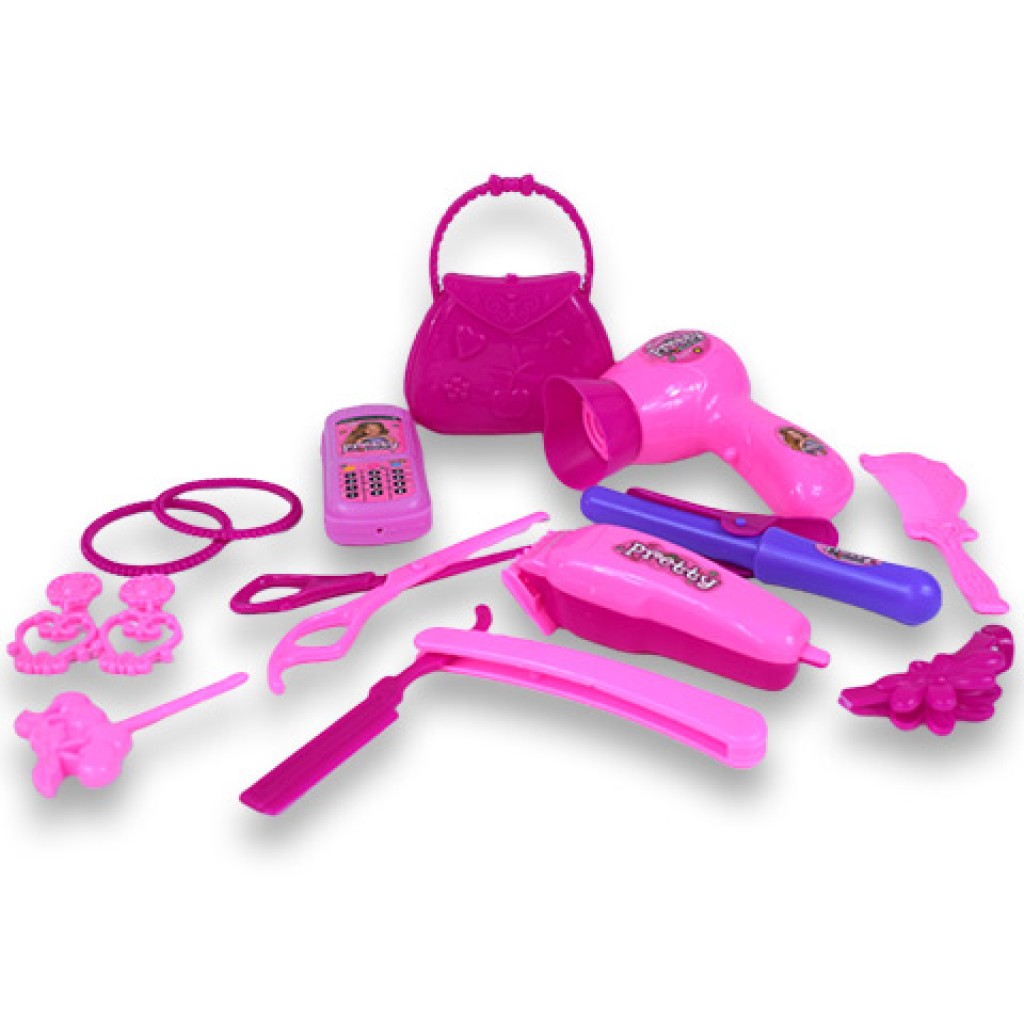 Vouge Girl: 12-dielny set krásy s kaderníckymi doplnkami, telefónom a náušnicami kép 3