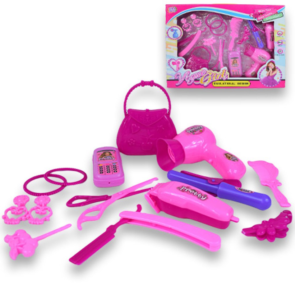 Vouge Girl: 12-dielny set krásy s kaderníckymi doplnkami, telefónom a náušnicami