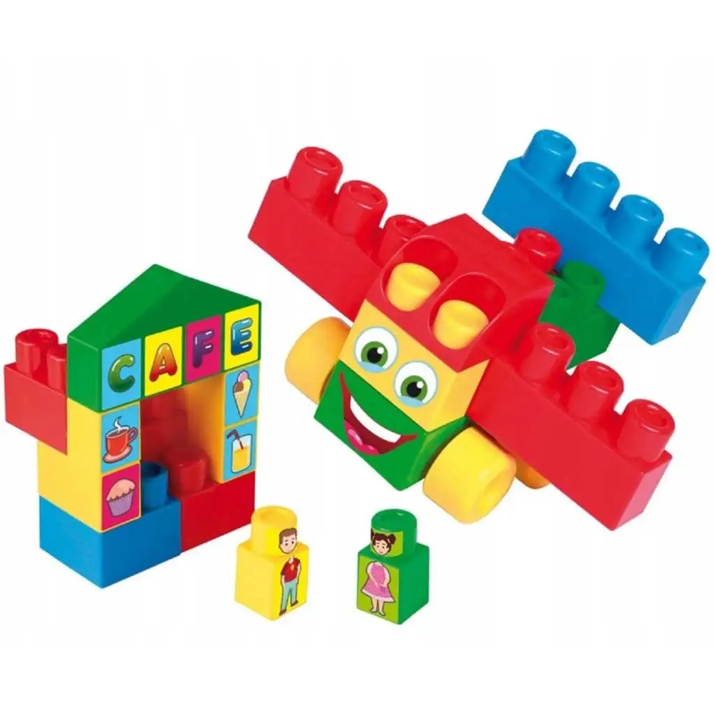 Veľká stavebnica s modrými dielmi 26ks - Wader kép 2