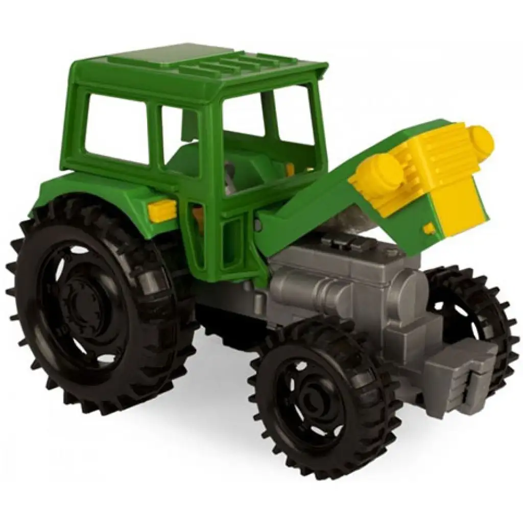 Zöld traktor lovas utánfutóval 38cm - Wader kép 3