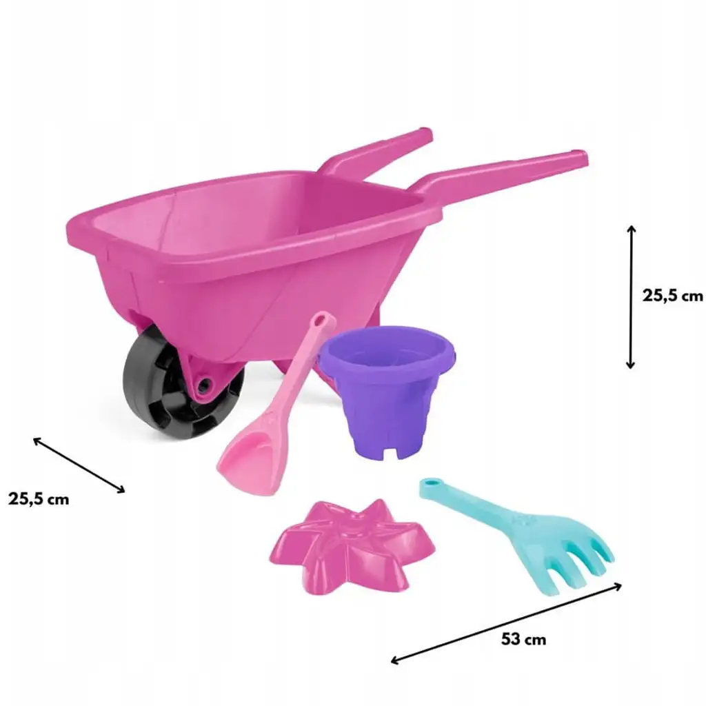 Malé pieskovisko fúrik v ružovej farbe s doplnkami - Wader kép 2