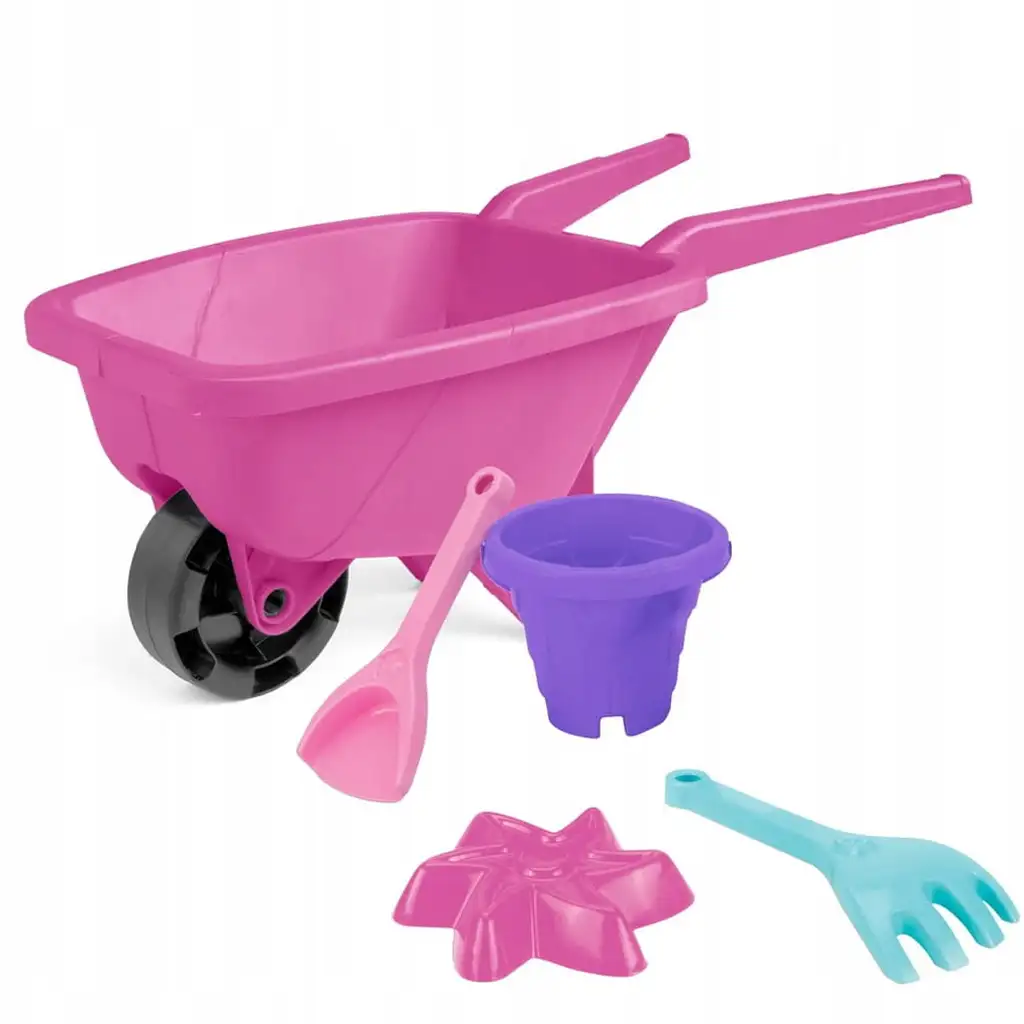 Malé pieskovisko fúrik v ružovej farbe s doplnkami - Wader