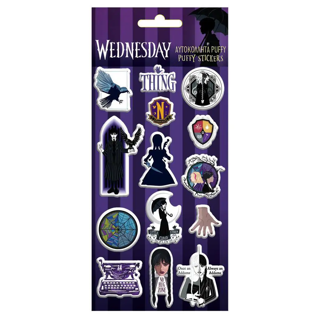 Luna: Streda 3D puffy nálepky set na hárku 10x22 cm