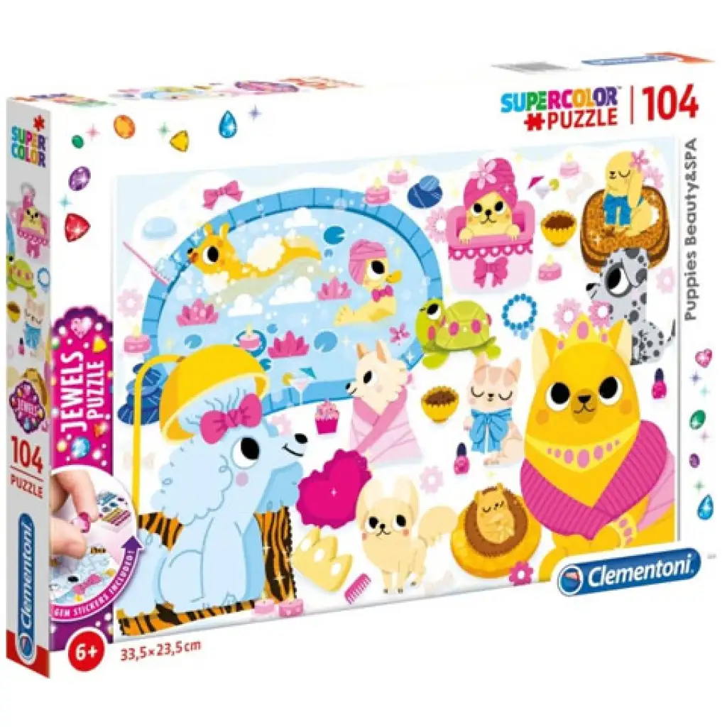 Wellness malých maznáčikov 104 dielne puzzle s ozdobnými kamienkami - Clementoni