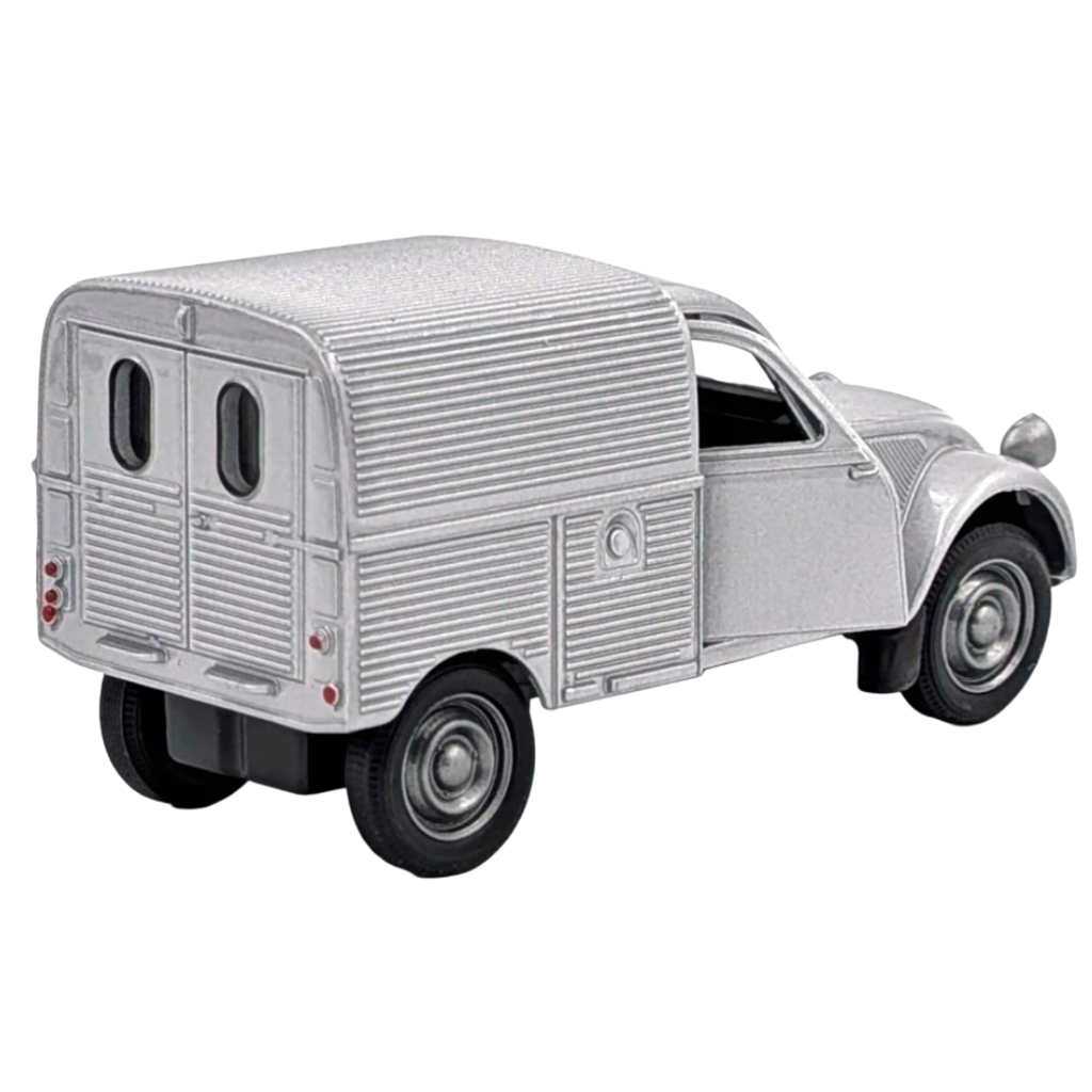 Welly: Citroën 2CV sivý kovový model autíčka 1/64 kép 3