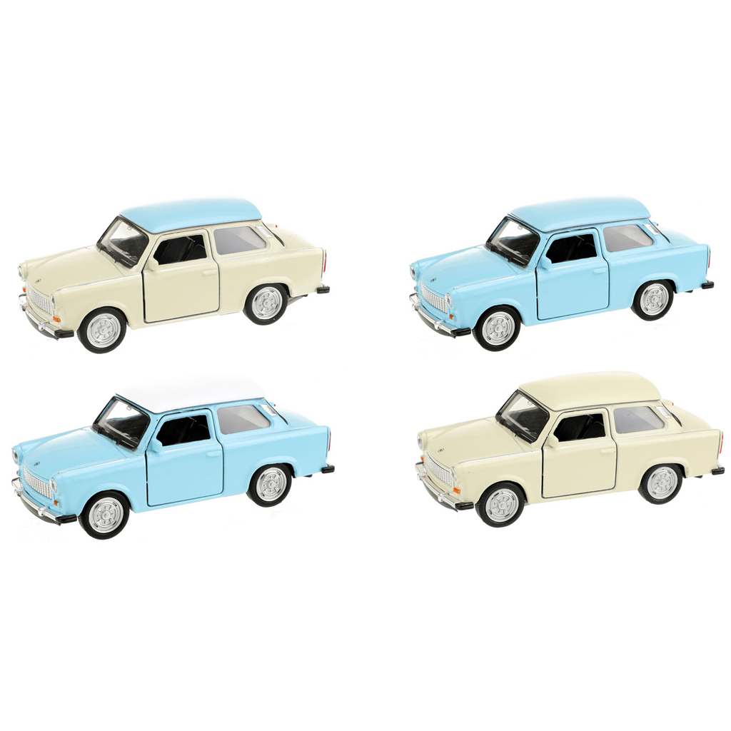 Welly: Kovový model auta Trabant 601 v rôznych verziách, 11 cm
