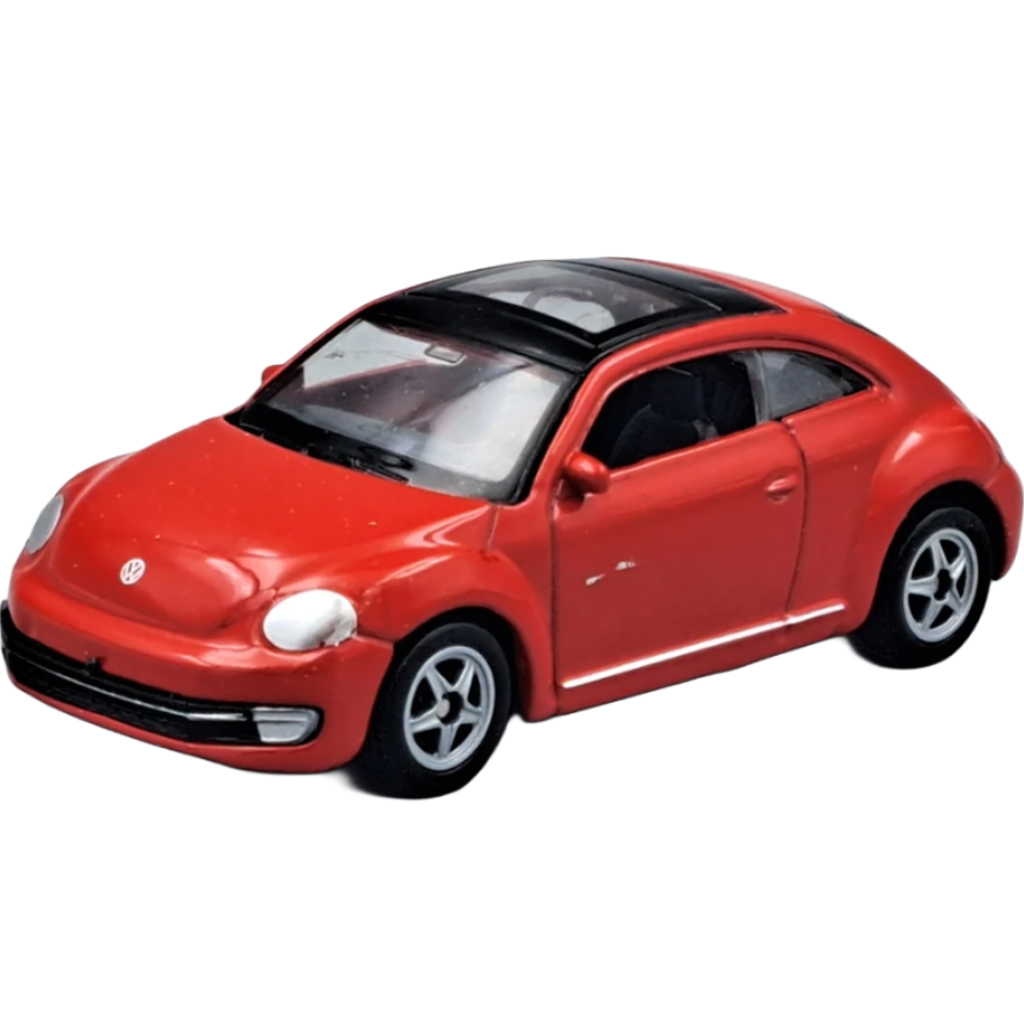 Welly: Moderný červený model autíčka Volkswagen Chrobák 1/64 kép 2