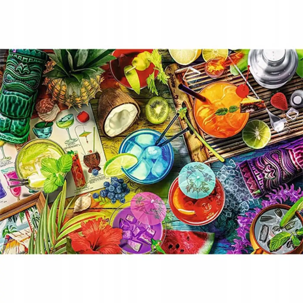 Wood Craft: Farebné koktejly 500+1-dielne drevené puzzle - Trefl kép 2