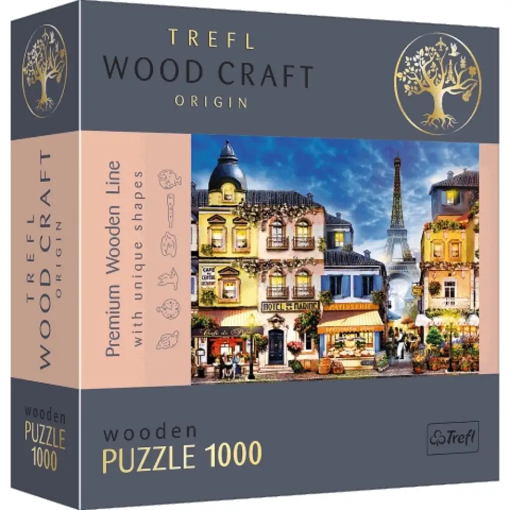 Wood Craft: Francúzska úzka ulička 1000-dielne prémové drevené puzzle - Trefl