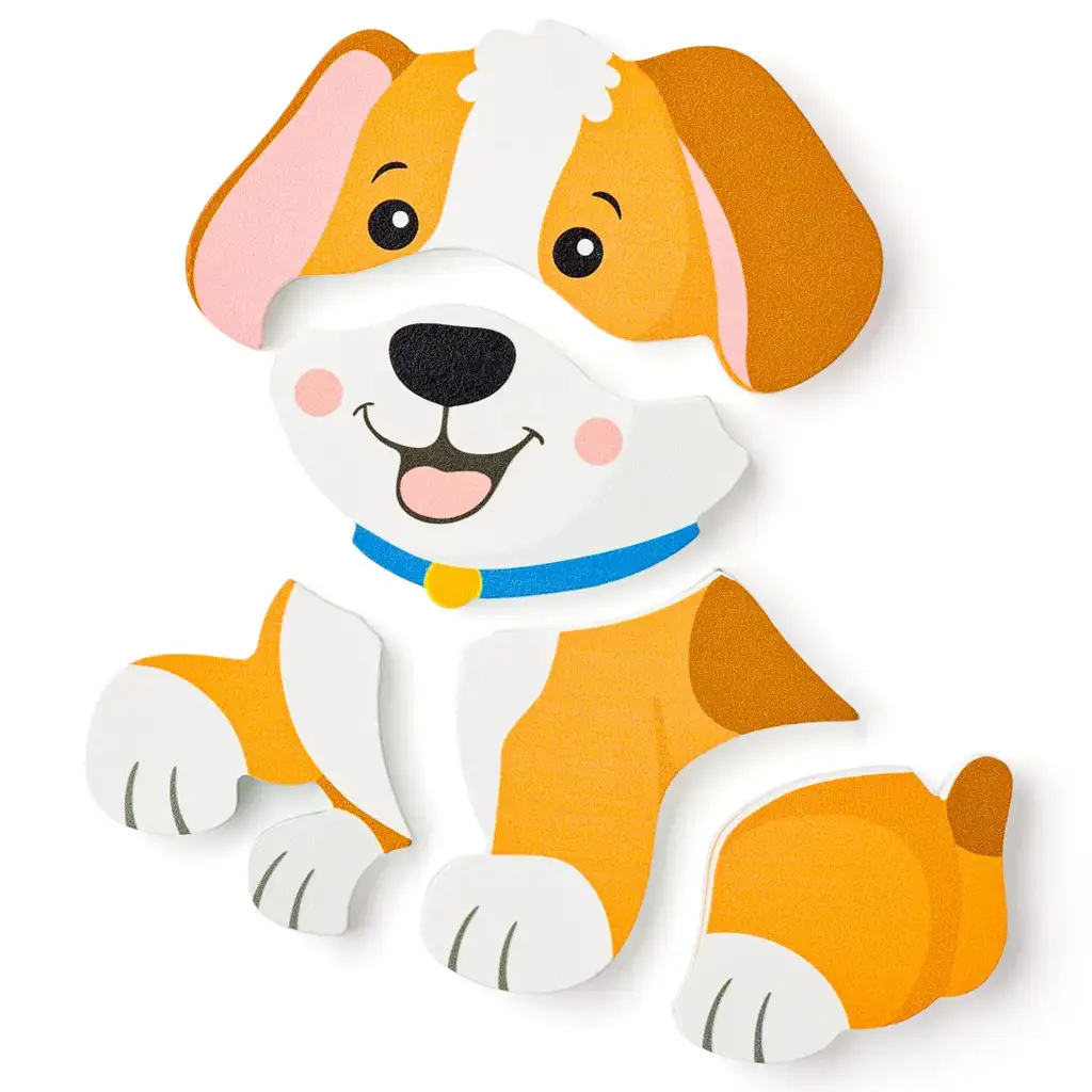 Drevené puzzle so psíkom pre bábätká, 5 ks - Woodyland kép 2