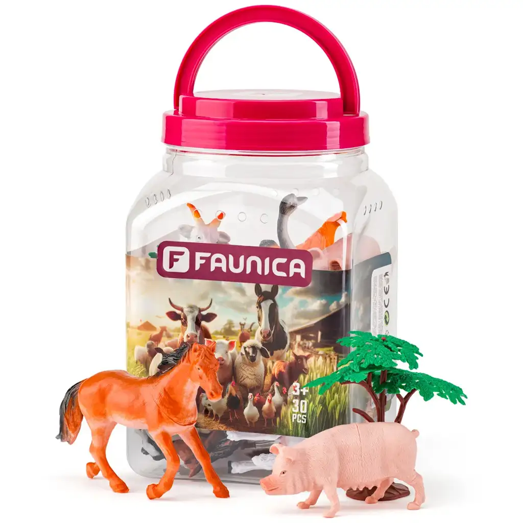 Faunica: Hospodárske zvieratá hracia súprava v vedre - Woodyland