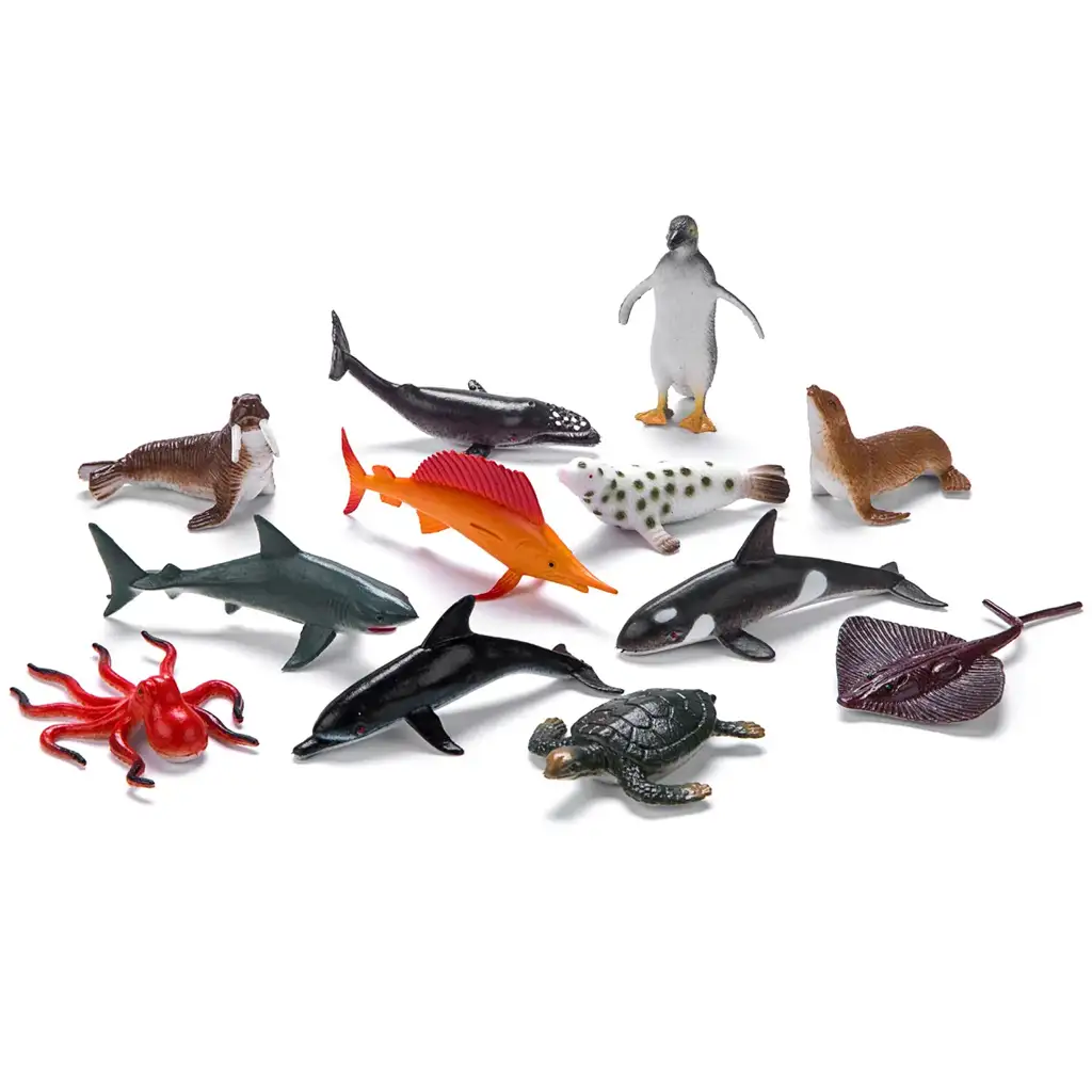 Faunica: Zvieratá oceánu 12-dielna súprava figúrok - Woodyland kép 2