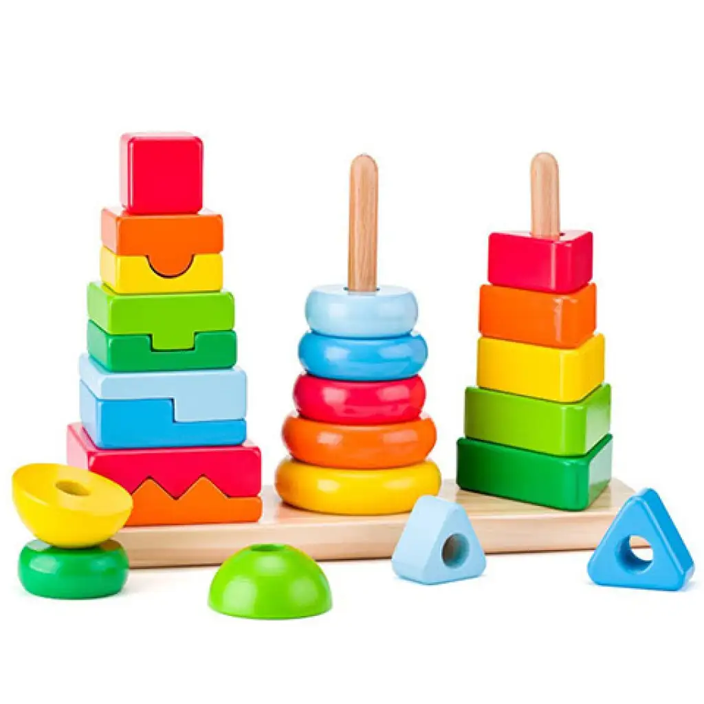 Montressori drevená stavebnica - Woodyland