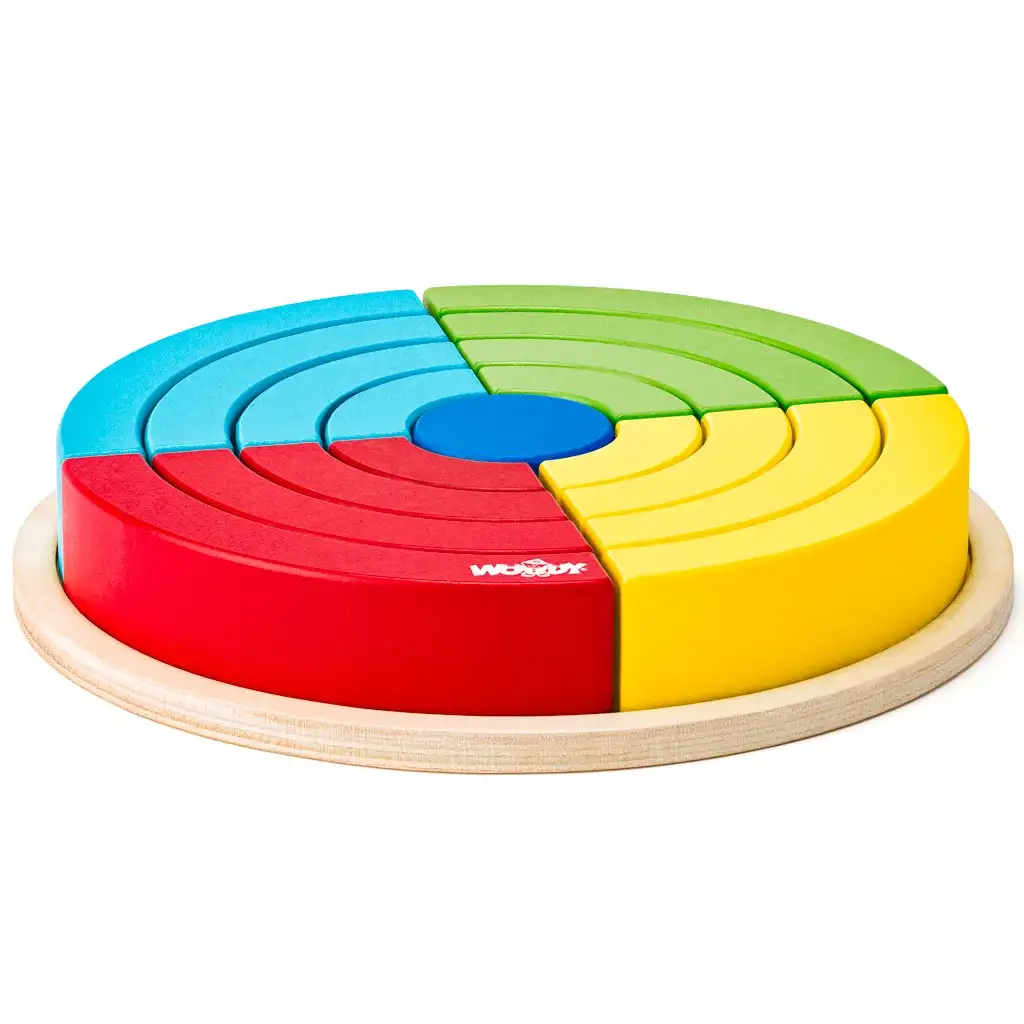 Dúhová balančná drevená hračka - Woodyland kép 2