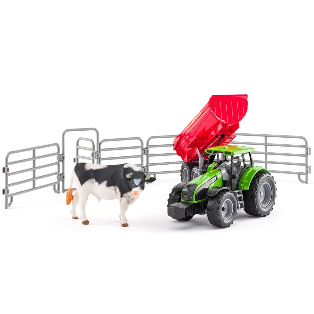 Faunica: Traktor s býkom hracia súprava - Woodyland kép 2