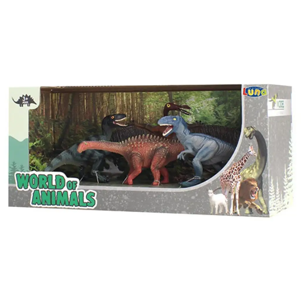 World Of Animals: Dinosaurus hrací set, 4 dielny set