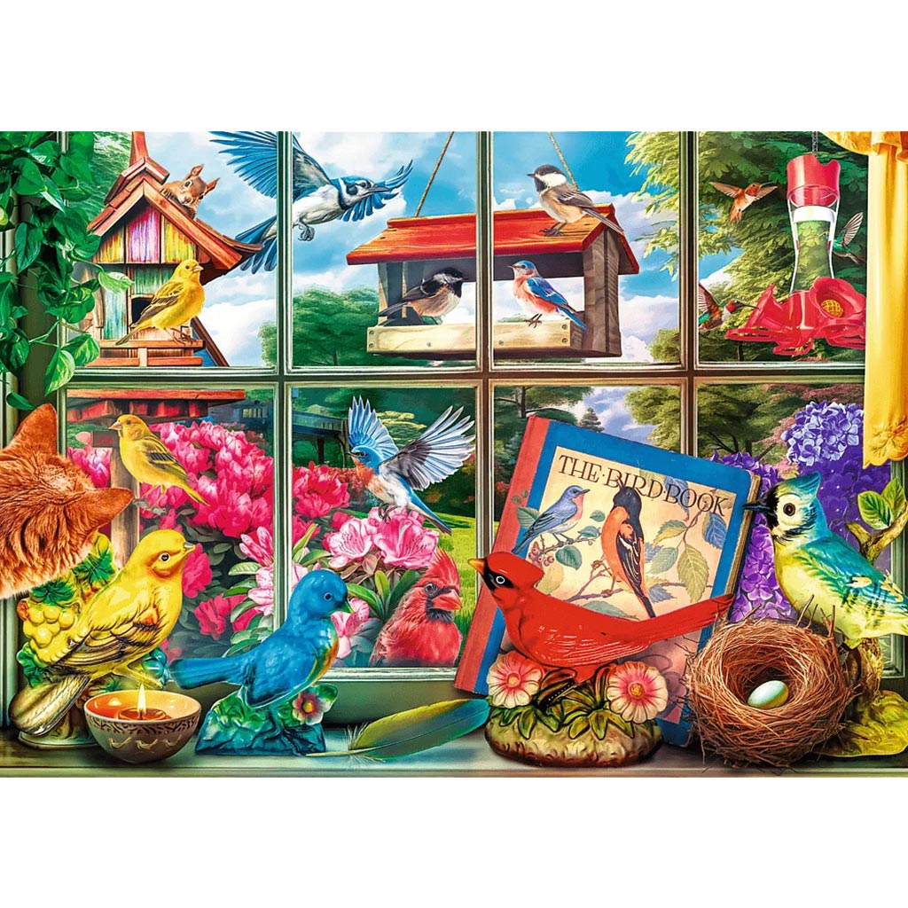 Vtáky za oknom 1000-dielne Prémium plus kvalitné puzzle - Trefl kép 2