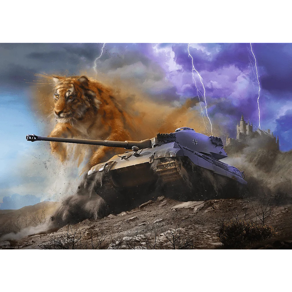 World of Tanks Tigris II 1000db-os Prémium plus quality puzzle - Trefl kép 2