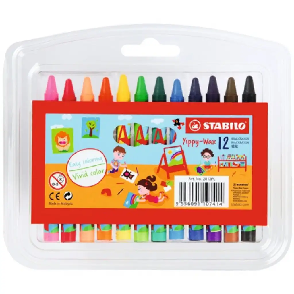Stabilo: Yippy-Wax voskovky 12 dielny set