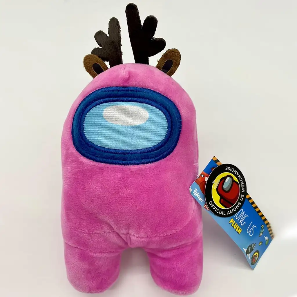 Among Us ružový plyš s parohovou čelenkou 20 cm