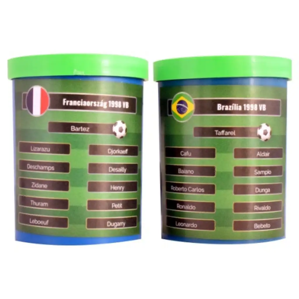 Zahrajte si znovu finále MS 1998! gombíkový futbal Francúzsko-Brazília s darčekovým tímom